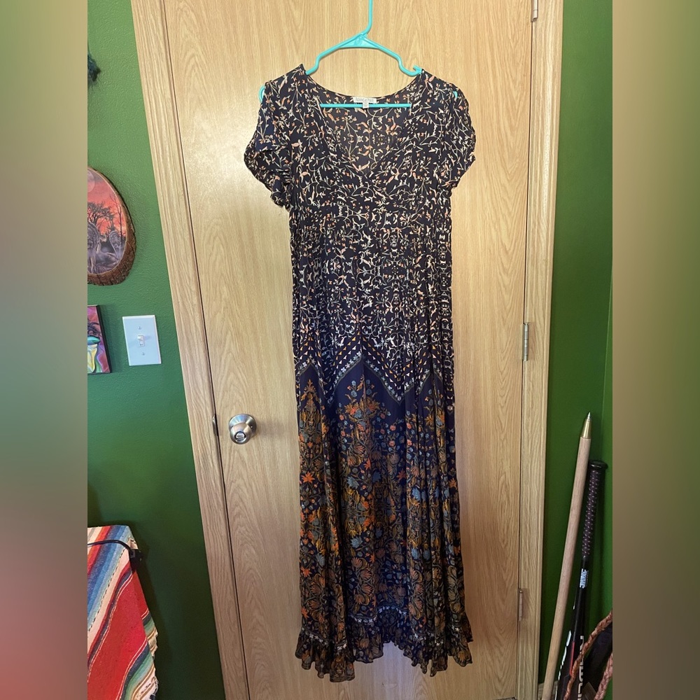 Maxi wrap dress, cottage core, patrons of peace